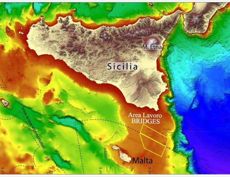 La nave da ricerca Gaia Blu del Consiglio Nazionale delle  Ricerche esplora l’antico ponte di terra che univa la Sicilia a Malta